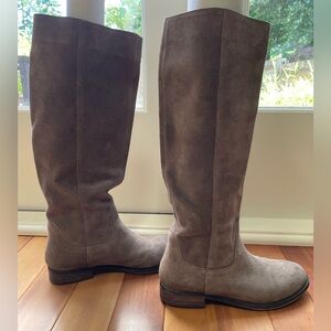 Sole Society slouchy suede boots.